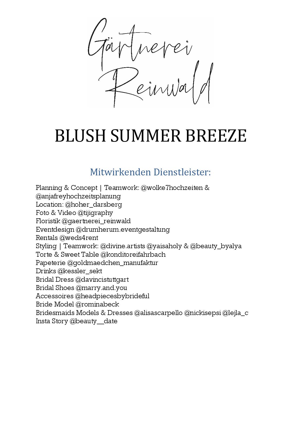 BLUSH SUMMER BREEZE Florales Arrangement von Gärtnerei Reinwald in Heilbronn
